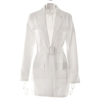 Oversized Long Sleeve Lapel Dress for Women